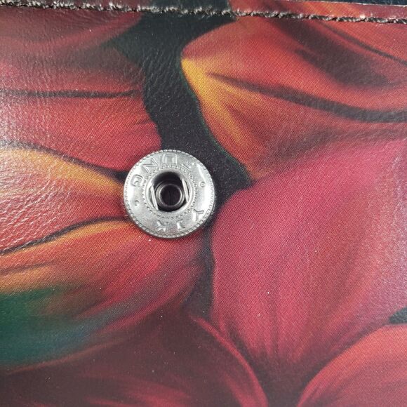 Patricia Nash Astor English Rustic Mums ID Credit Card Kiss Lock Coin Wallet - Picture 16 of 16